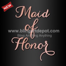 Metallic Vinyl Heat Trnasfer Maid of Honor Iron on Rose Gold Vinyl Custom Available